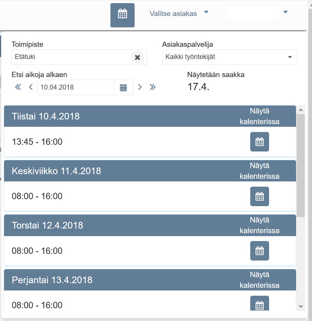 Uusia ominaisuuksia Ajas Touchiin 11 vapaiden aikojen pikaehdotukset