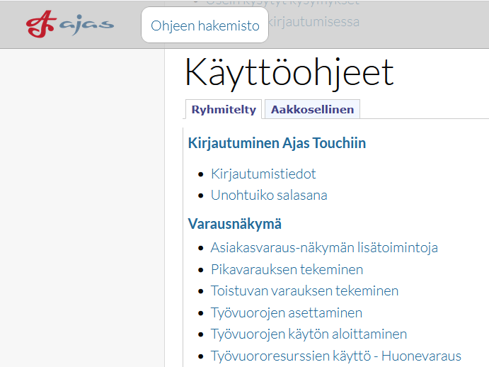 Tuki 2 ohjesivusto kuvankaappaus